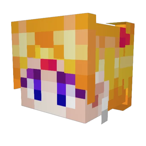 Leeynaa Minecraft avatar head, 3D render