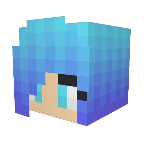 LeezyPeezy Minecraft avatar head, 3D render