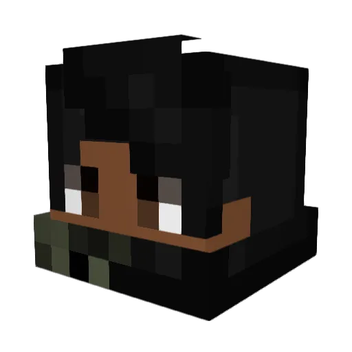 LeezyTG Minecraft avatar head, 3D render