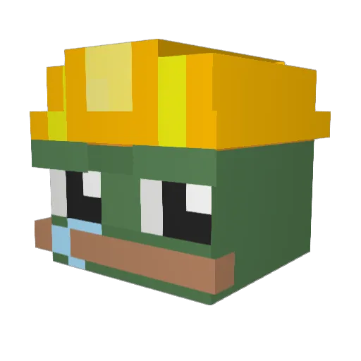 Lef_75 Minecraft avatar head, 3D render