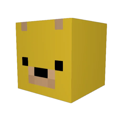 Lefaattori Minecraft avatar head, 3D render