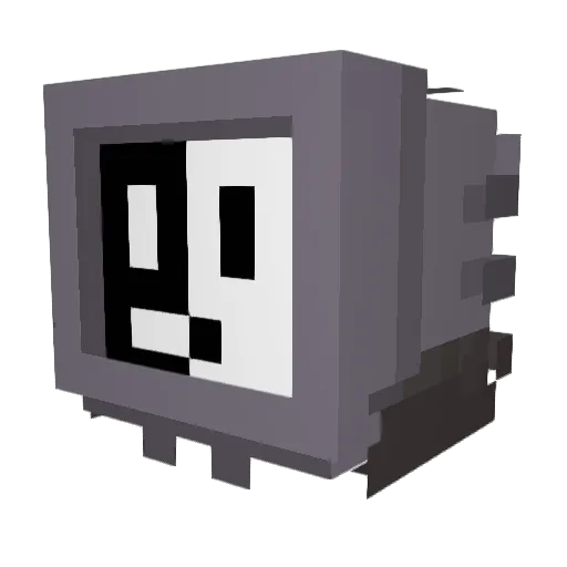 Lefcer Minecraft avatar head, 3D render