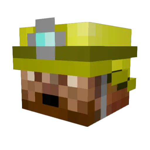 Lefebo Minecraft avatar head, 3D render