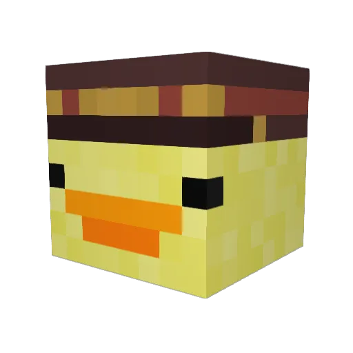 Leffbot123 Minecraft avatar head, 3D render