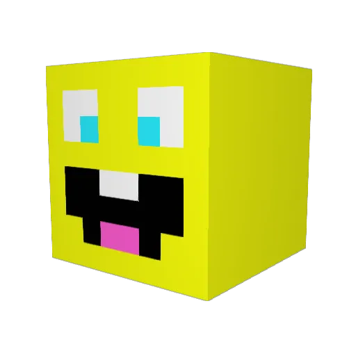 LeffeeffeL Minecraft avatar head, 3D render