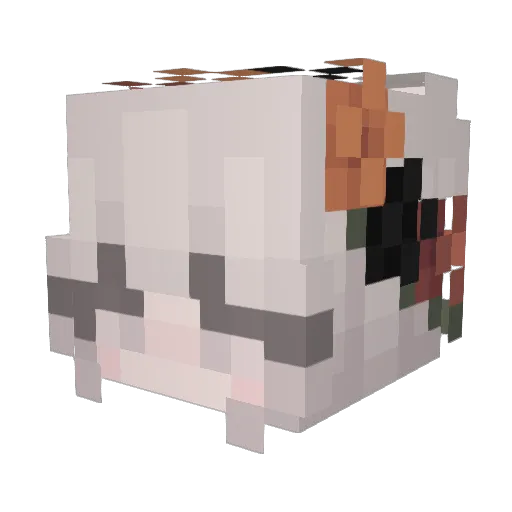 Lefken Minecraft avatar head, 3D render