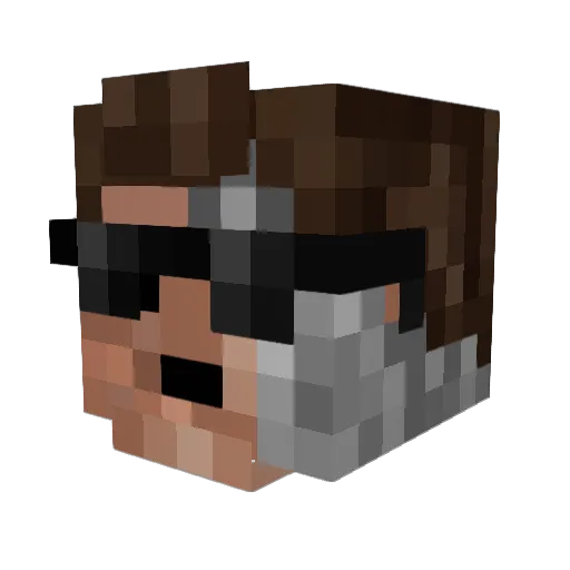 Lefort21 Minecraft avatar head, 3D render