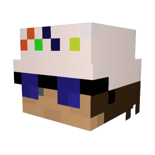 Lefou666 Minecraft avatar head, 3D render