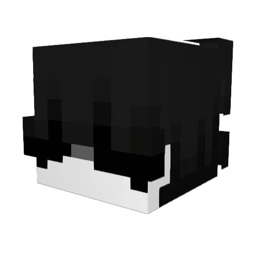 LeftHandMaxDit Minecraft avatar head, 3D render