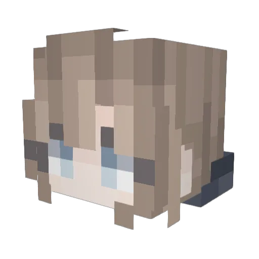 LeftTwiitz Minecraft avatar head, 3D render