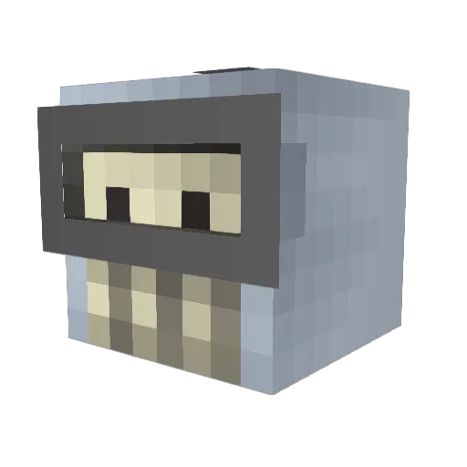 Left_Hand11 Minecraft avatar head, 3D render
