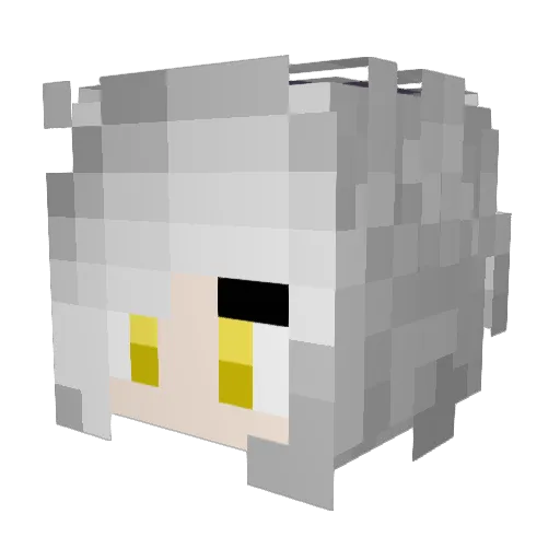 Left_Star Minecraft avatar head, 3D render