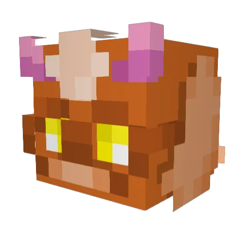 Left_Thigh Minecraft avatar head, 3D render
