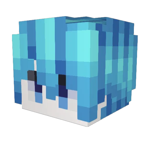 Leftkung Minecraft avatar head, 3D render