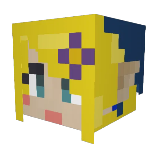 Leftsock3 Minecraft avatar head, 3D render