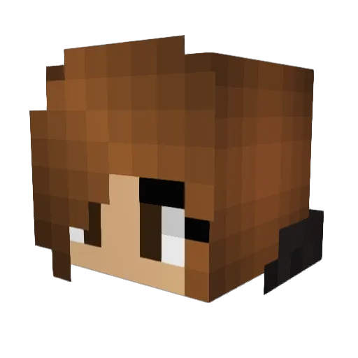 LeftyLu Minecraft avatar head, 3D render