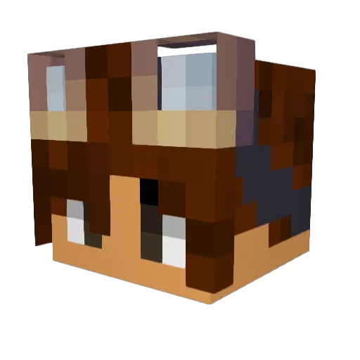 LeftySway Minecraft avatar head, 3D render