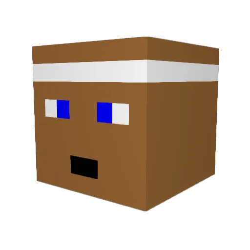 Lefty_59 Minecraft avatar head, 3D render