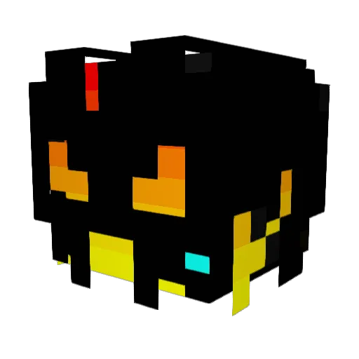 Leftyhatzi Minecraft avatar head, 3D render