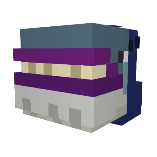 Leftysage Minecraft avatar head, 3D render