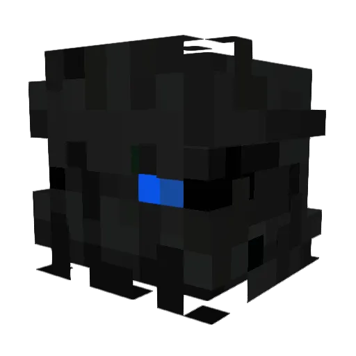 Lefwol Minecraft avatar head, 3D render
