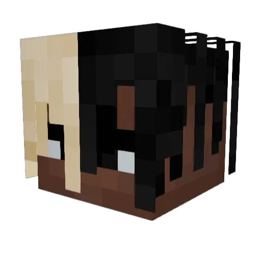 Lefyt3 Minecraft avatar head, 3D render