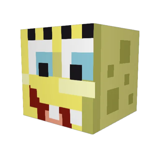 Leg_of_Ham Minecraft avatar head, 3D render