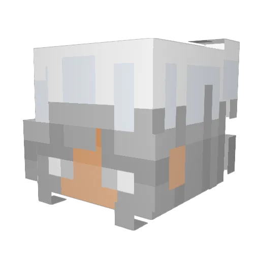 Lega_Cho Minecraft avatar head, 3D render