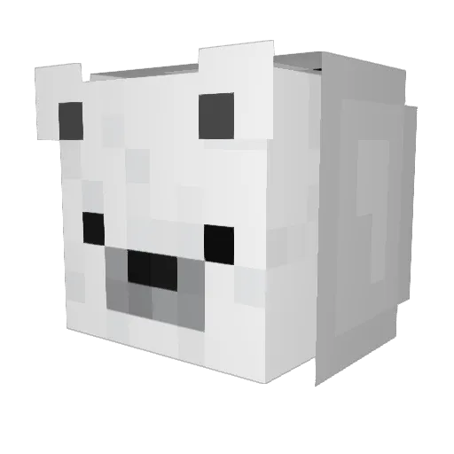 Legacion Minecraft avatar head, 3D render