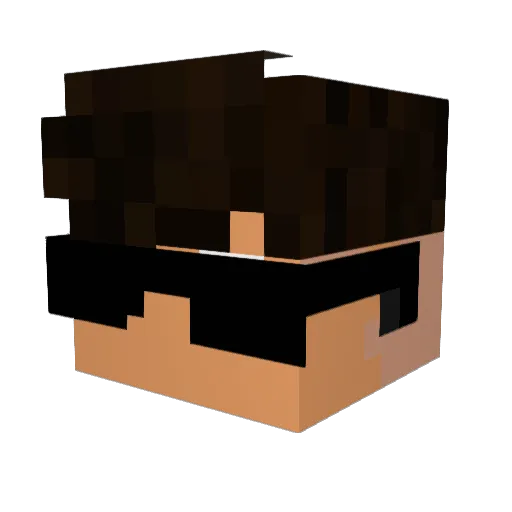LegacyBlock Minecraft avatar head, 3D render