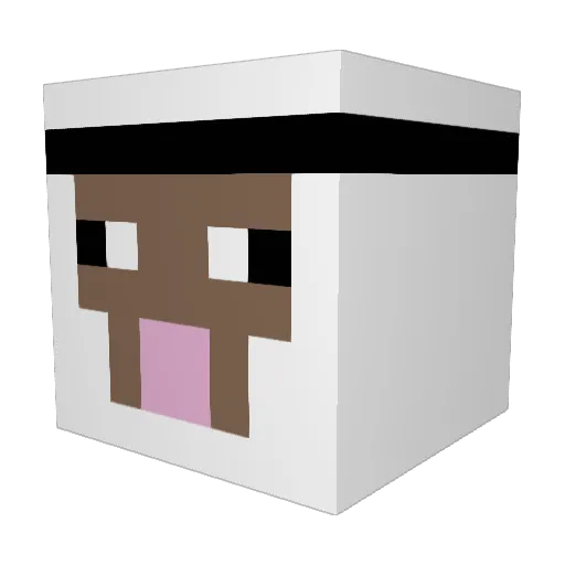 LegacySheep Minecraft avatar head, 3D render