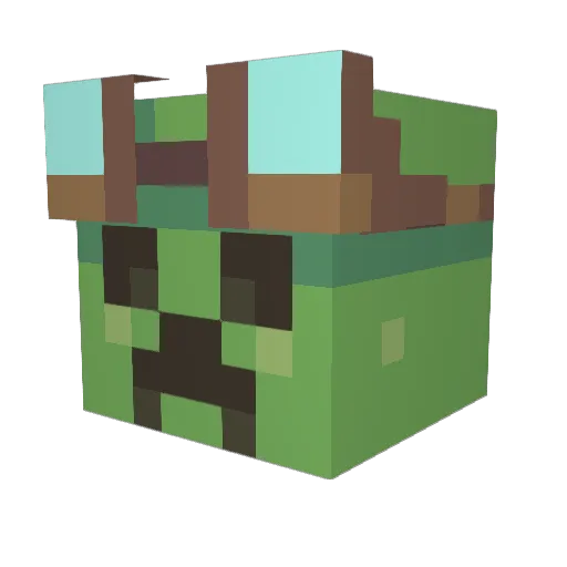 LegacyTown Minecraft avatar head, 3D render
