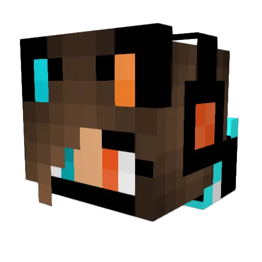 Legally11 Minecraft avatar head, 3D render