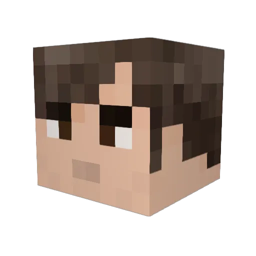 LegallyBronze Minecraft avatar head, 3D render