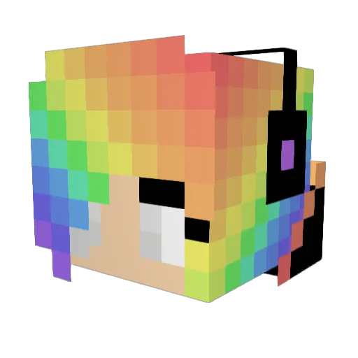 Legaming08 Minecraft avatar head, 3D render