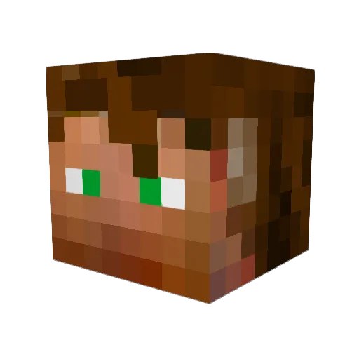 Leganddude1st Minecraft avatar head, 3D render