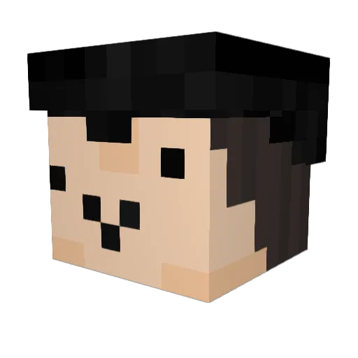 Legandish Minecraft avatar head, 3D render
