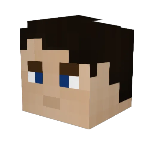 Leganyst Minecraft avatar head, 3D render