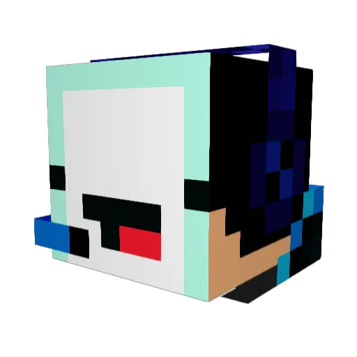 Legareri Minecraft avatar head, 3D render