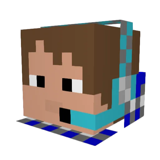 Legavim Minecraft avatar head, 3D render