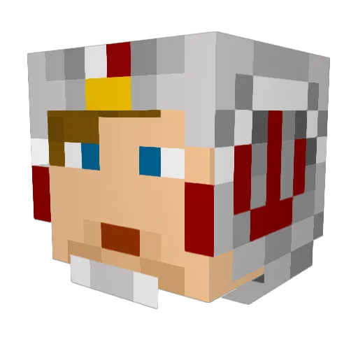 Legbutt Minecraft avatar head, 3D render