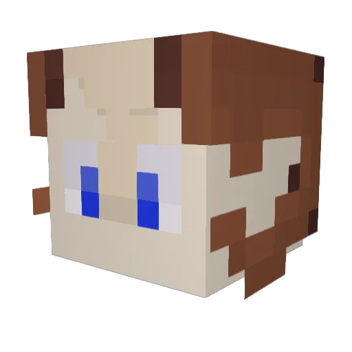 Legen8dary Minecraft avatar head, 3D render