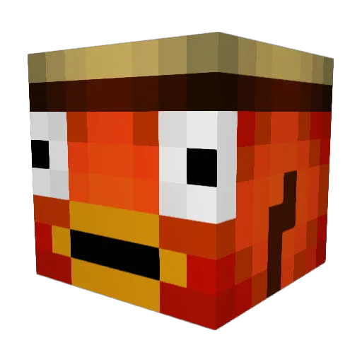 Legencry2K Minecraft avatar head, 3D render