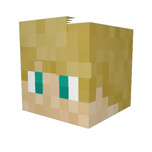 Legend20059 Minecraft avatar head, 3D render