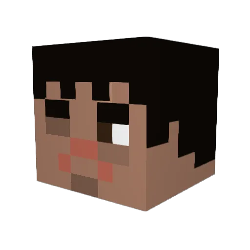 Legend8877 Minecraft avatar head, 3D render