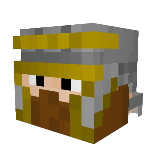 LegendAres Minecraft avatar head, 3D render