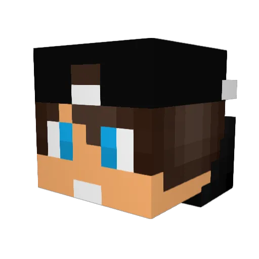 LegendDaWolf Minecraft avatar head, 3D render