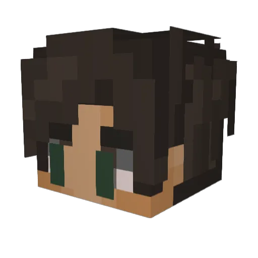 LegendDonkey Minecraft avatar head, 3D render