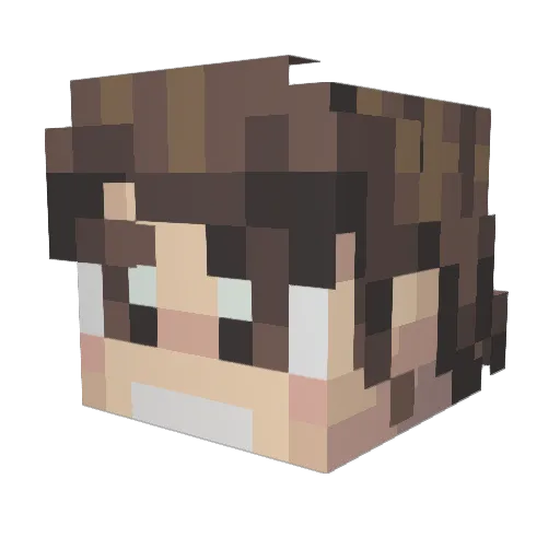 LegendFurio Minecraft avatar head, 3D render