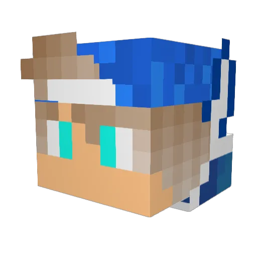 LegendM0on Minecraft avatar head, 3D render